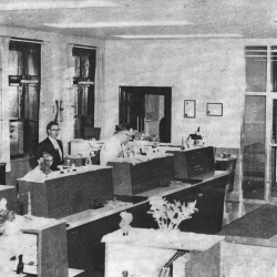 Inside old First National Bank